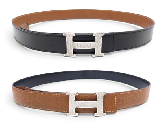 ceinture hermes boucle h guilloche 32mm acier t95 lien