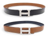 ceinture hermes boucle h guilloche 32mm acier t95 lien
