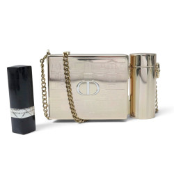  sac a main christian dior rouge minaudiere dore