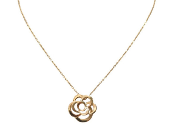 collier chanel fil de camelia j2925 fleur en or jaune