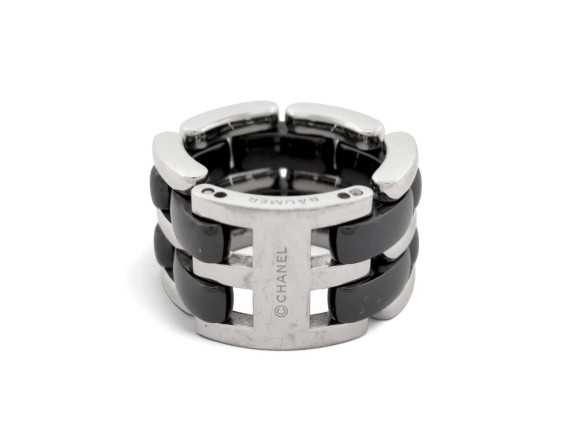bague chanel ultra gm j2641 t45 en ceramique noire