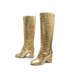 chaussures bottes chanel cavalieres egypte 38.5 cuir