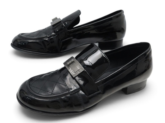 chaussures chanel g29430 mocassins boucle 2.55 37 en
