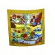 FOULARD HERMES NUBA MOUNTAIN SEFEDINE KWUMI CARRE EN SOIE JAUNE SILK SCARF 350€