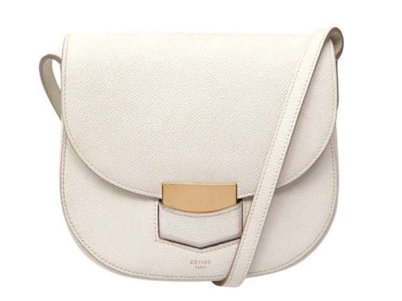sac a main celine trotteur pm cuir creme bandouliere