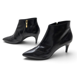 bottines louis vuitton frivolous cuir noir talons 39.5