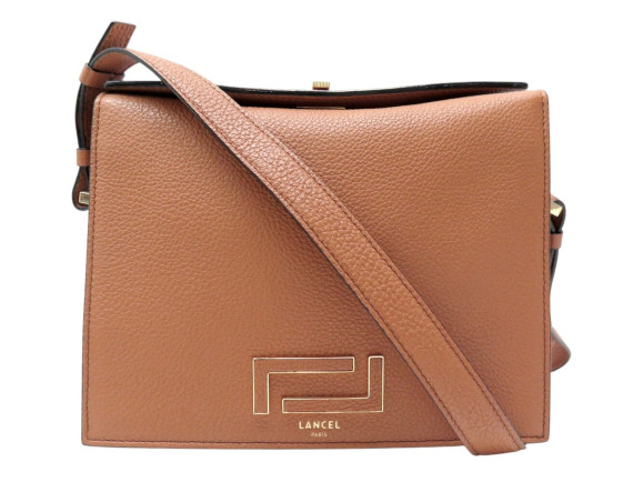 sac a main lancel pia cuir camel bandouliere