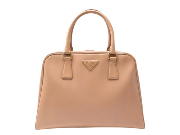 sac a main prada pyramid promenade beige cuir saffiano