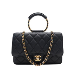 sac a main chanel mini loop wallet on chain cuir