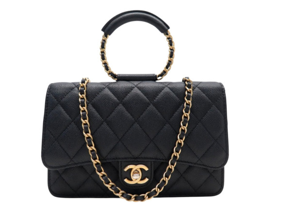 sac a main chanel mini loop wallet on chain cuir