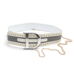 ceinture christian dior boucle logo cd pied de