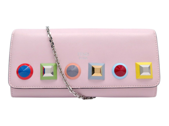 portefeuille fendi 8m0365 continental rose bandouliere