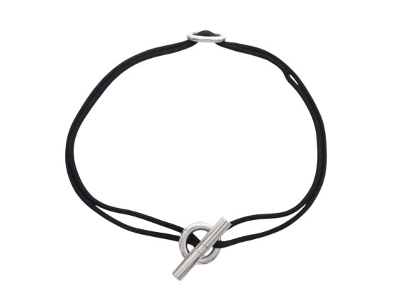 collier hermes skipper noir argent 925 bracelet