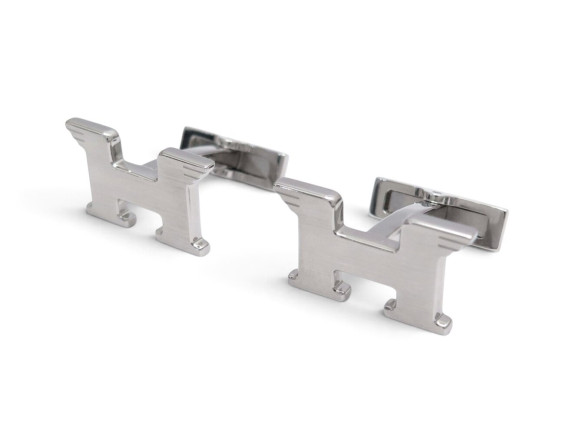 boutons de manchettes hermes h pegase en metal