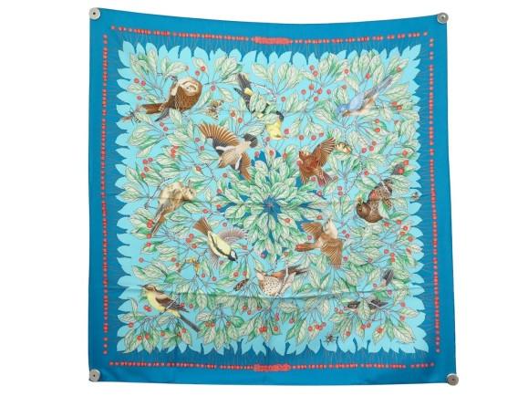 foulard hermes les merises a. de jacquelot carre