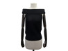 top hermes soie noir haut col bardot s 36 black