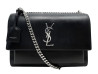 sac a main saint laurent sunset large 498779 cuir noir