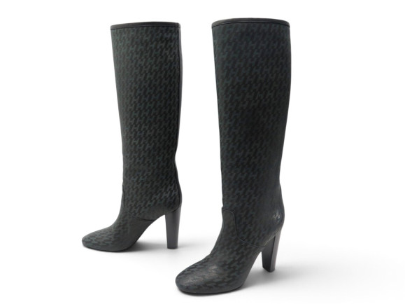 bottes a talons hermes h perfore cavalieres 37 en cuir