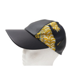  casquette hermes serena candy noire cuir soie