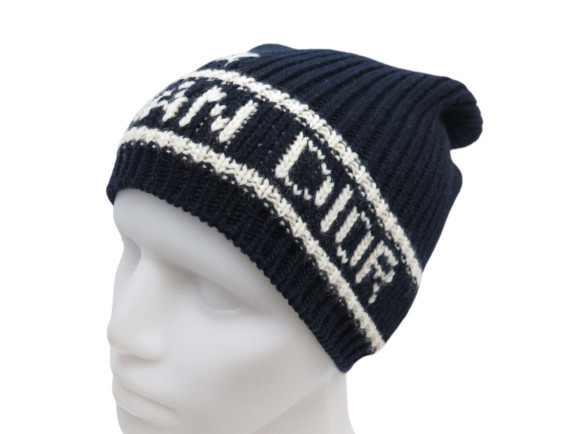 bonnet christian dior logo etoile laine