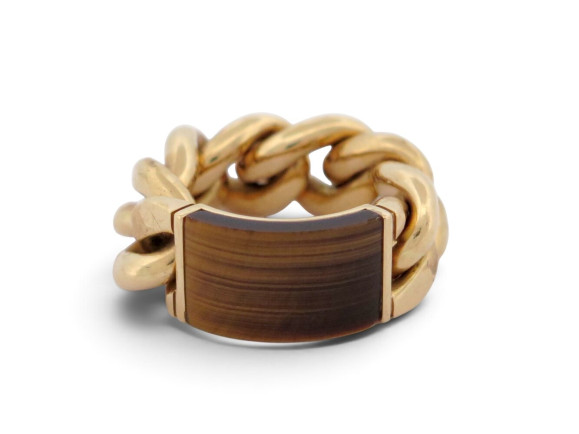 bague christian dior gourmette gm oeil de tigre