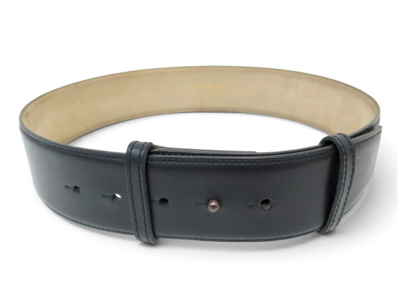 ceinture large alaia t70 a 74 cm en cuir noir black