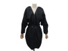 robe lanvin zippee tissu synthetique plisse noir s 36