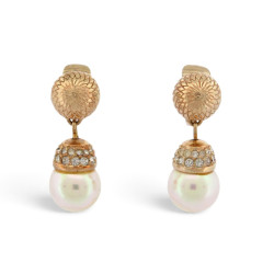  boucles d'oreilles christian dior pendantes