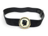 ceinture medaillon jeanne lanvin en cuir et toile