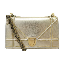  sac a main dior diorama small cuir graine dore