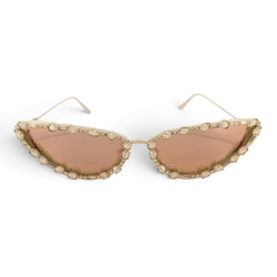 lunettes de soleil missdior strass cristal dore