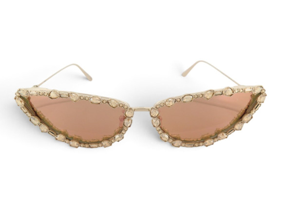 lunettes de soleil missdior strass cristal dore