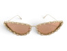 lunettes de soleil missdior strass cristal dore