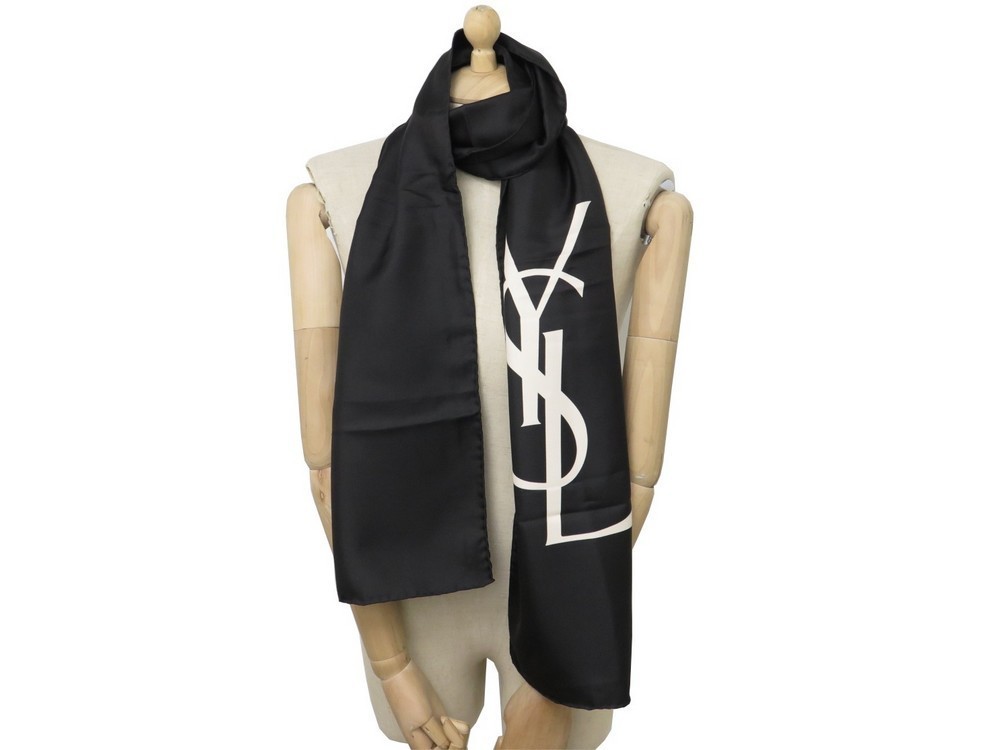 foulard yves saint laurent logo ysl echarpe en