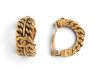  boucles d'oreilles chanel chaine maille doree