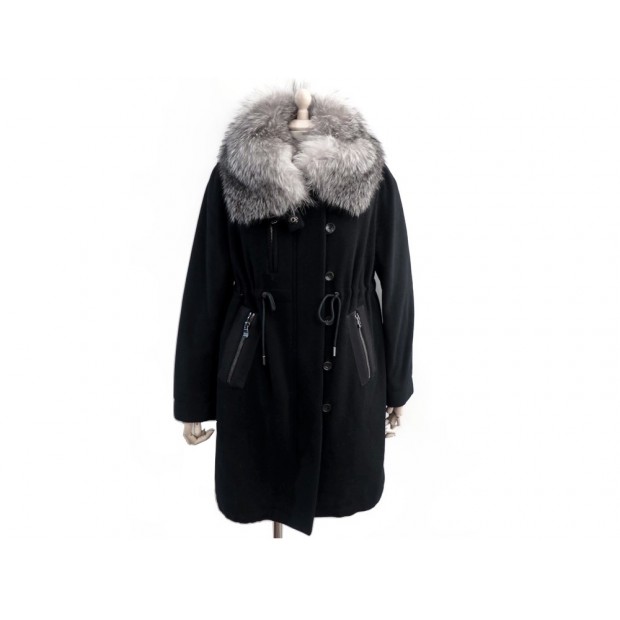 MANTEAU PAULE KA CABAN FEMME 40 M LAINE ET COL FOURRURE RENARD BLOUSON COAT 850 