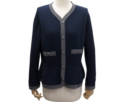 gilet chanel cardigan boutons ancre cambon