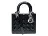  sac a main dior lady medium cuir vernis noir