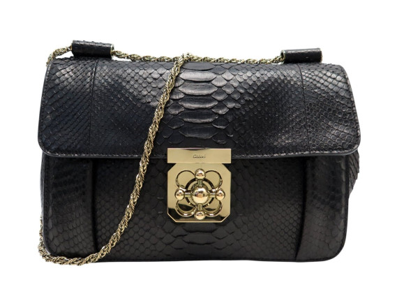 sac a main chloe elsie 3s066 cuir de python noir