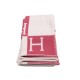 NEUF PLAID HERMES AVALON LOGO H BABY EN LAINE CACHEMIRE ROSE PINK CASHMERE 690€