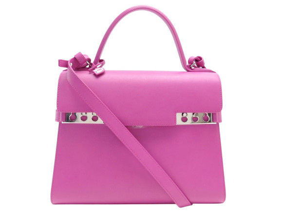 sac a main delvaux tempete mm en cuir rose