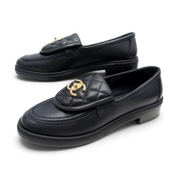  chaussures chanel mocassins g45474 logo cc 37.5