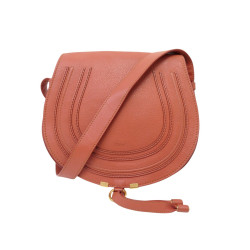 sac a main chloe marcie gm cuir graine rouge brique