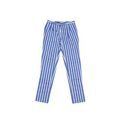  pantalon loro piana a rayures en lin coton soie