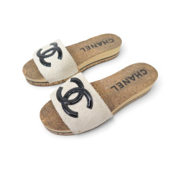 chaussures chanel mules logo cc g35799 liege 42