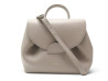 sac a main polene numero un en cuir graine gris taupe