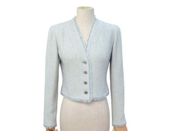 veste courte chanel boutons logo p14754 m 38 tweed