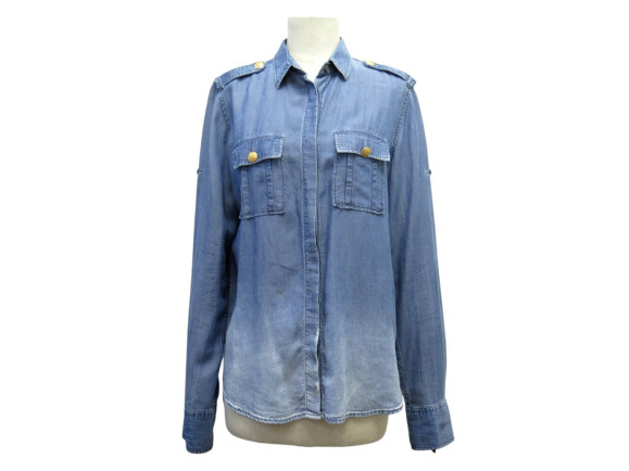 chemise pierre balmain en jean degrade a poches 38 m