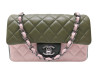 sac a main chanel mini classique timeless vert rose