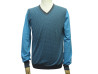 pull hermes col v mors tresse cachemire bleu l 52